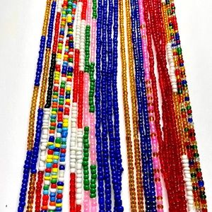 Tie on adjustable waist beads